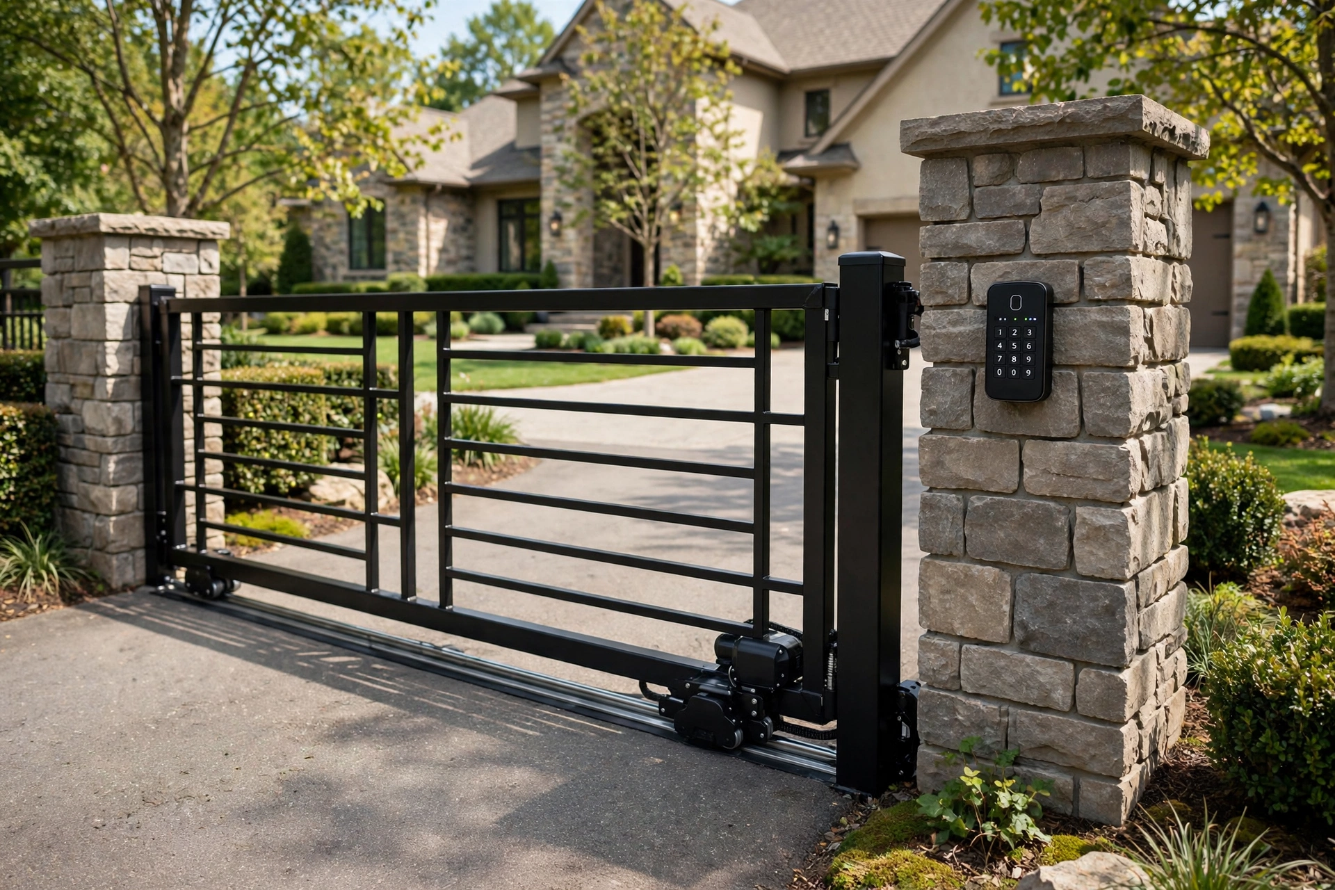 Driveway gate and access control installation Virginia